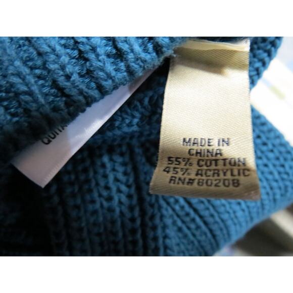 NEW Ruff Hewn Plus Size 2X Sweater Teal Blue Lace Up Neck NWT - Picture 6 of 7